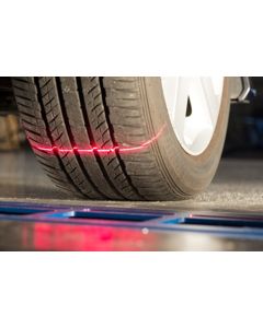 tScan TreadSpec drive over tyre scanner from garage equipment supplier Gott Technical Services scanning a tyre
