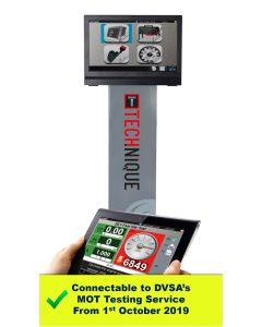 T8703A brake tester and emissions analyser connected
